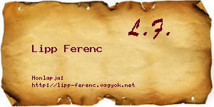 Lipp Ferenc névjegykártya